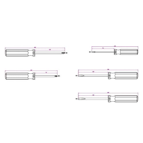 5点組ステンレスドライバーセット