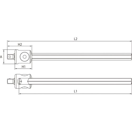 1/4T型スライドハンドルヘッド回転式150mm
