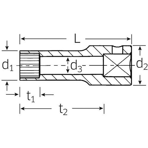 1/2SQスプラインソケット