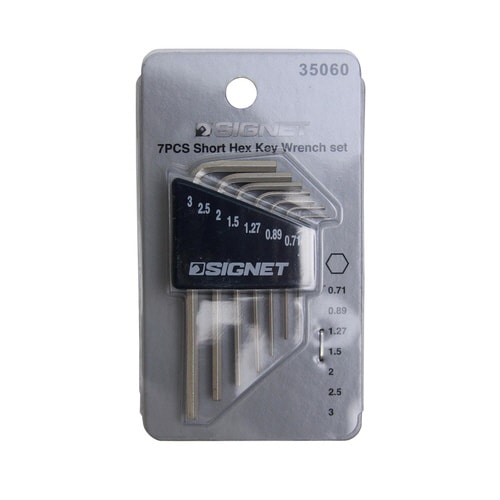 ホルダー付六角棒レンチ7本セット0.71−3mm