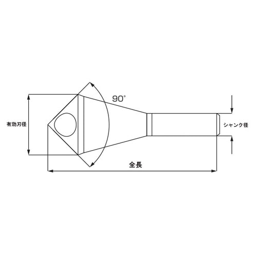 アナアキカウンターシンク90°14.0TIN
