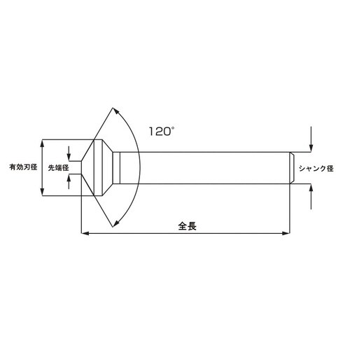 カウンターシンク120°14.4HSS