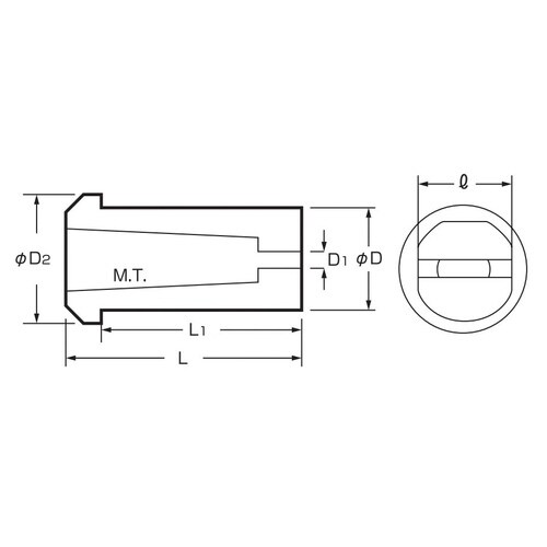 CNCドリルスリーブMT1X20