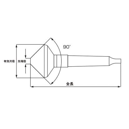 カウンターシンク90°80.0HSSMT