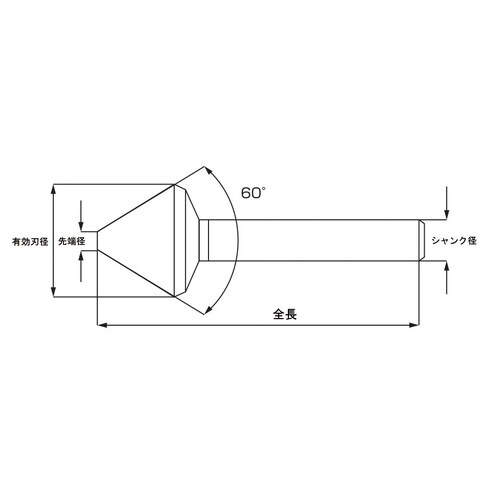 カウンターシンク60°16.0HSS