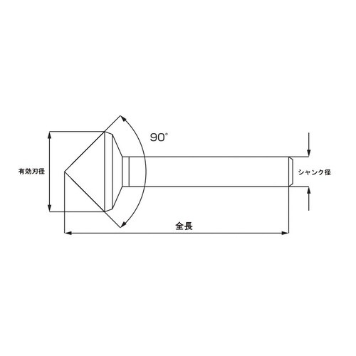 カウンターシンク90°50.0HSS