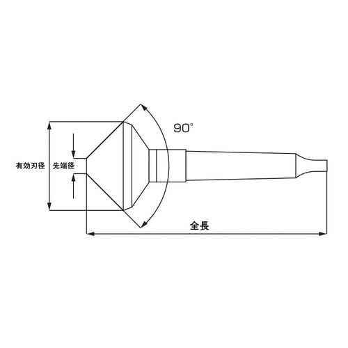 カウンターシンク90°63.0TINMT