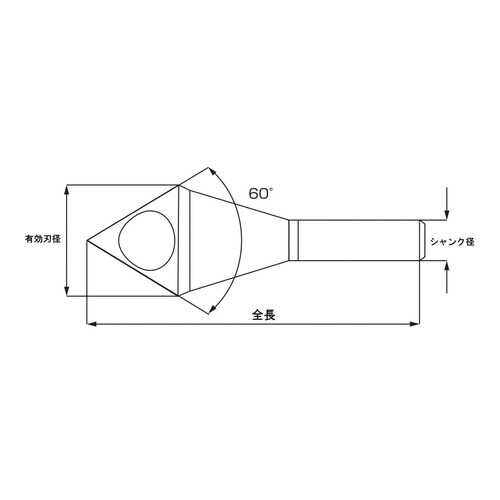 アナアキカウンターシンク60°35.0HSS