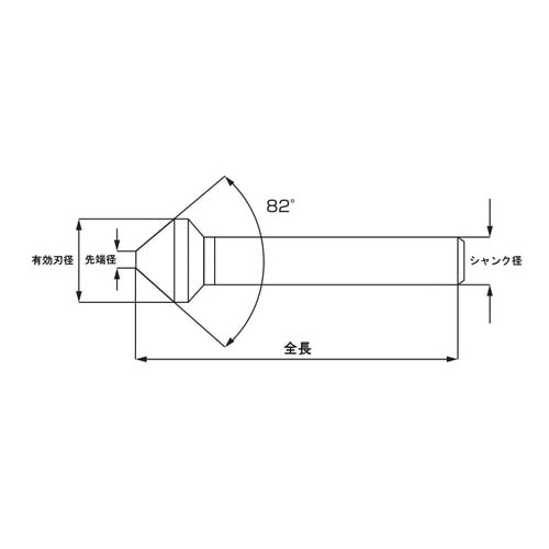 カウンターシンク82°6.3HSS