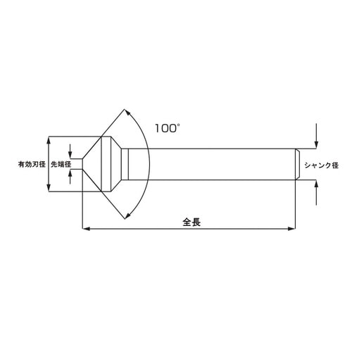 カウンターシンク100°10.4HSS