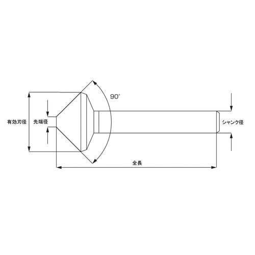 カウンターシンク90°9.4HSS