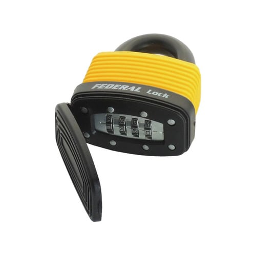 屋外用ダイヤル式南京錠46mmイエロー