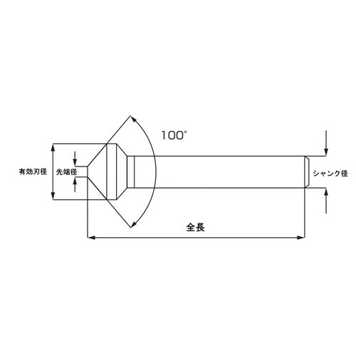 カウンターシンク100°10.4TIN