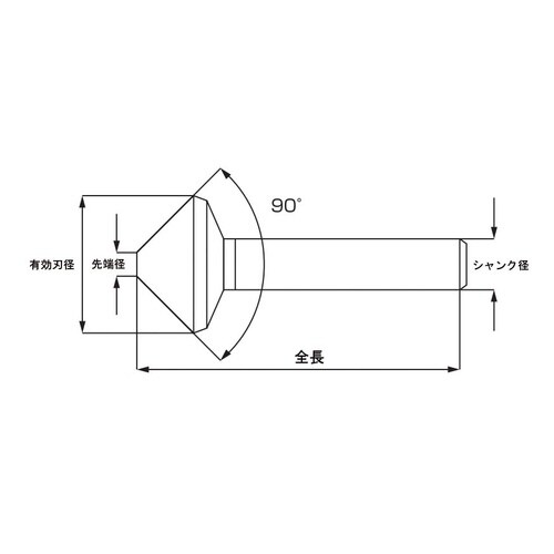 カウンターシンク90°6.0HSS