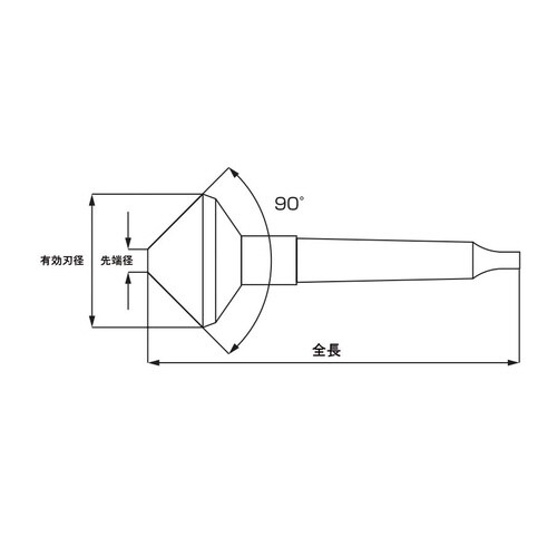 カウンターシンク90°63.0HSSMT