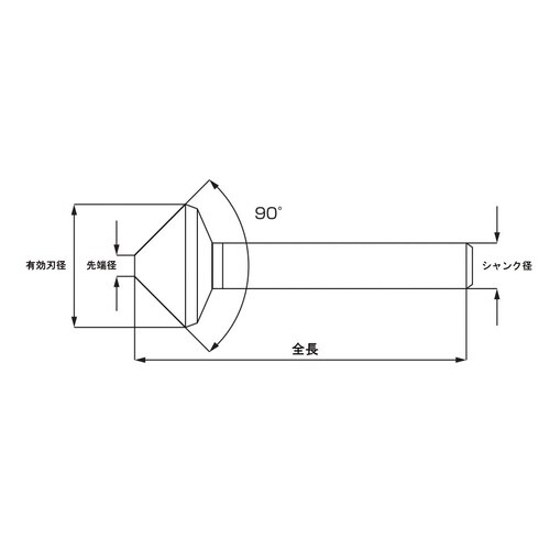 カウンターシンク90°31.0HSS−CO