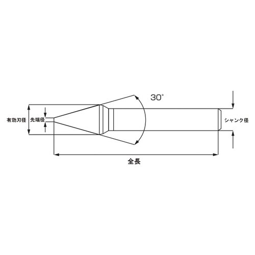 カウンターシンク30°16.5TIN