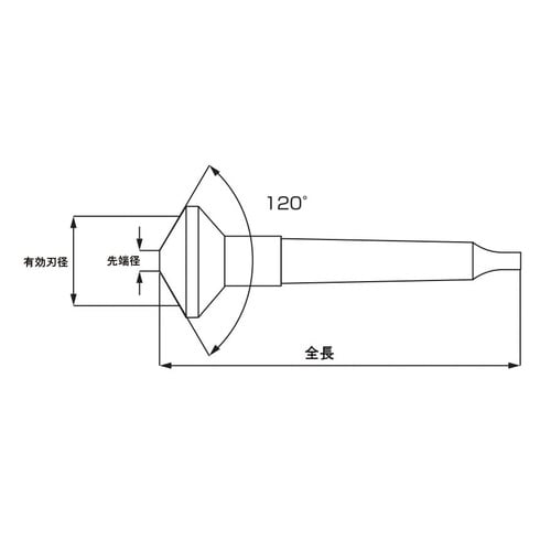 カウンターシンク120°40.0HSS