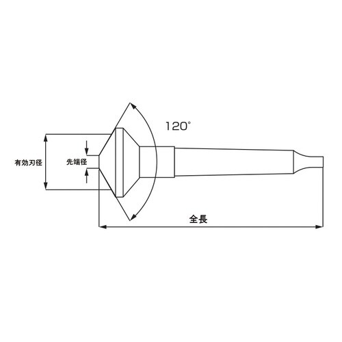 カウンターシンク120°50.0HSS