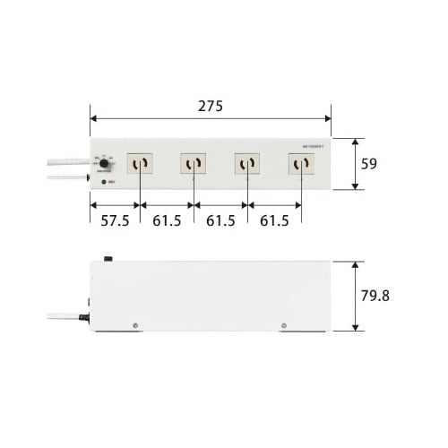 電源タップ 輪番機能付き 4個口 2P 3m