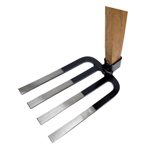 豊穣 山口型 四本鍬 1200 柄付