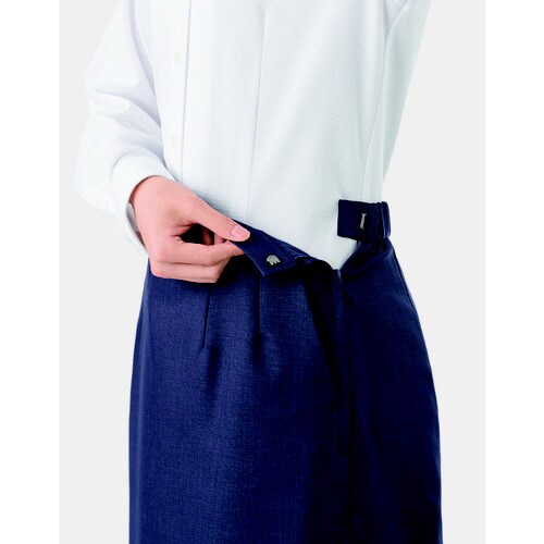 ロングプリーツスカートBCS2707ネイビー17号