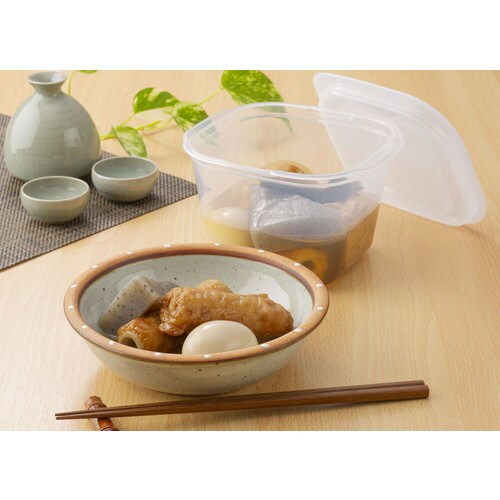 楽ちんパック スクエア深型 クリアーホワイト