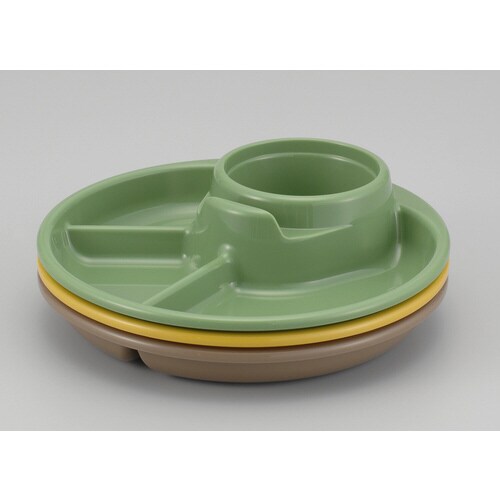 バーベキューディッシュ 丸 3色G/Y/BR