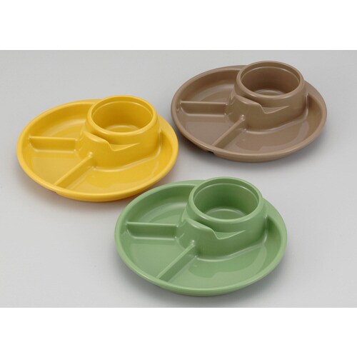 バーベキューディッシュ 丸 3色G/Y/BR