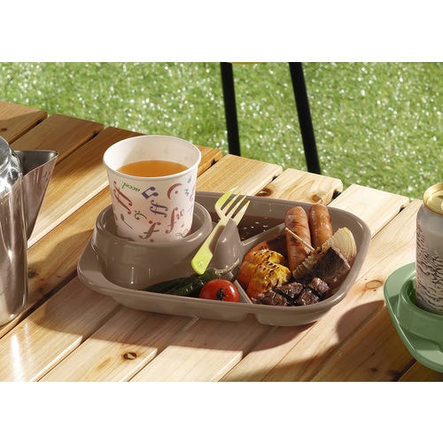 バーベキューディッシュ 角 3色G/Y/BR