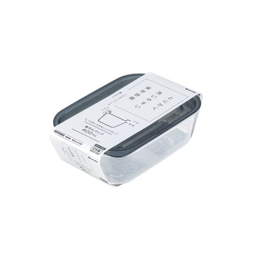 楽ちんパック 角型 600ml クリアーブラック