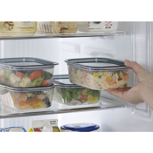 楽ちんパック 角型 600ml クリアーブラック