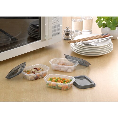 楽ちん 角型 140ml 3P クリアーBLK