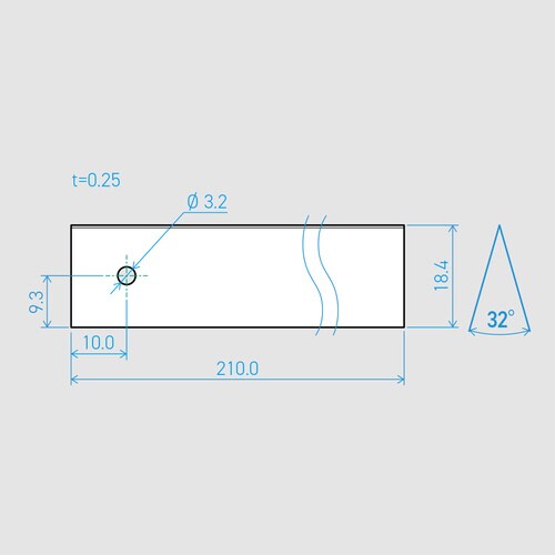 0.25×18.4×210L 32°(50枚入)