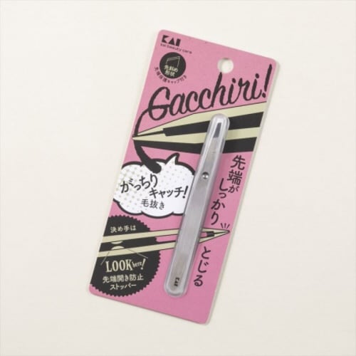 貝印 がっちりキャッチ毛抜 シルバー