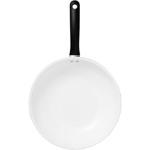 炒め鍋 28cm 白ピンク
