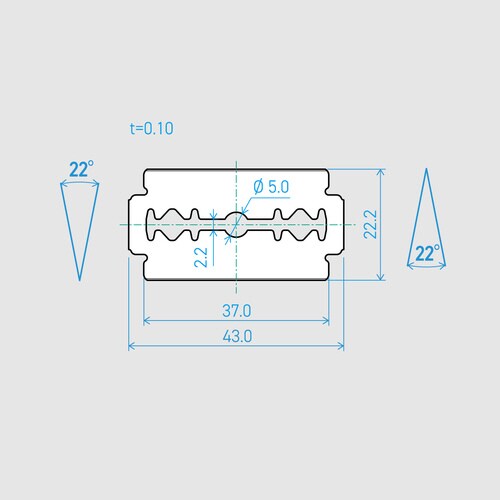 B43−1SW 22°(200枚入)