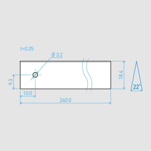 0.25×18.4×240L 22°(50枚入)