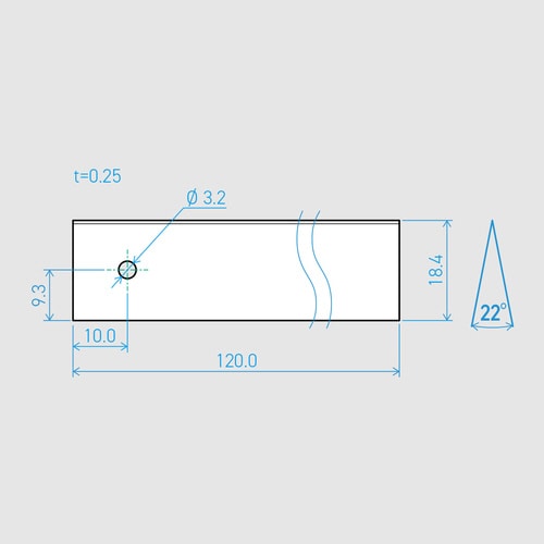 0.25×18.4×120L 22°(50枚入)