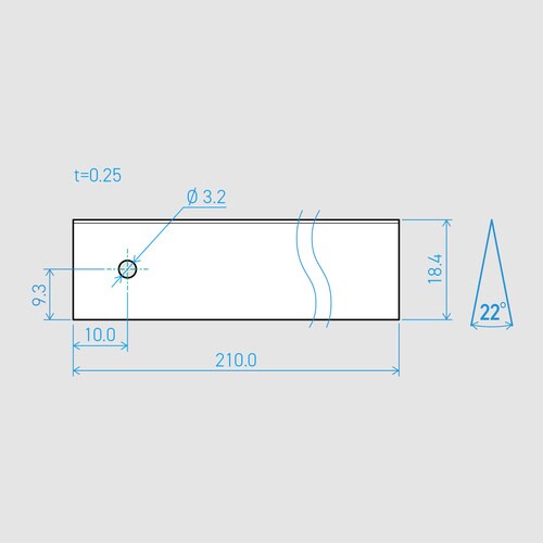 0.25×18.4×210L 22°(50枚入)
