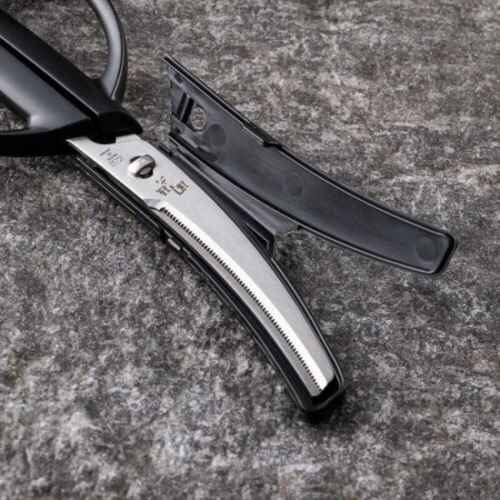 関孫六 カーブキッチン鋏 キャップ付