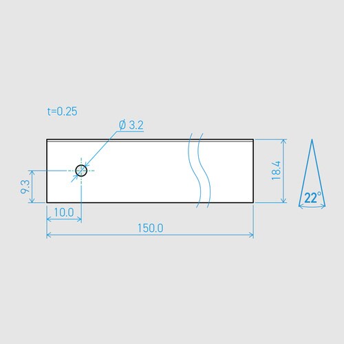 0.25×18.4×150L 22°(50枚入)
