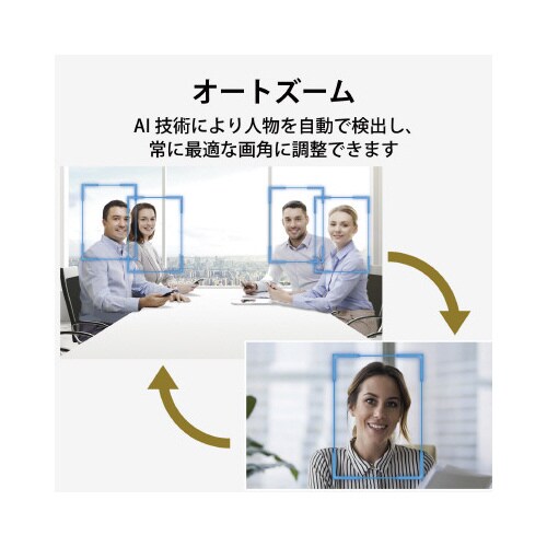 Webカメラ 4K対応 830万画素 オートズーム