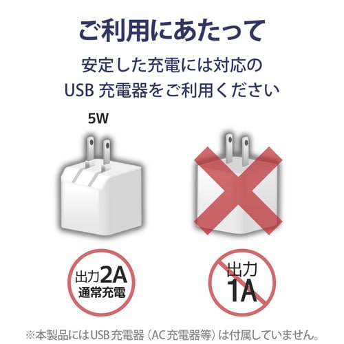 ワイヤレス充電器 5W 卓上 コンパクト ネイビー