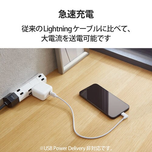 ライトニングケーブル L型 30cm ホワイト