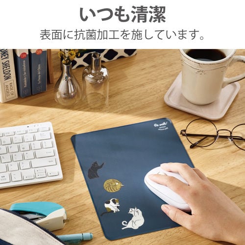 マウスパッド 抗菌 アニマル柄 ネコ