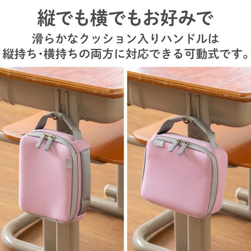 ガジェットケース 取っ手付き 撥水 ブルー