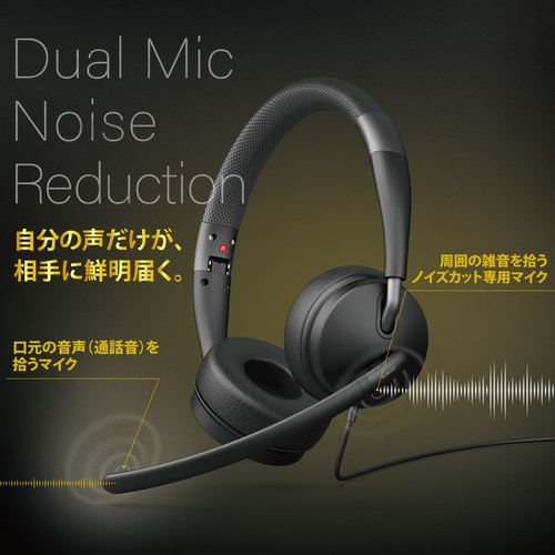 ヘッドセット ヘッドホン 有線 両耳