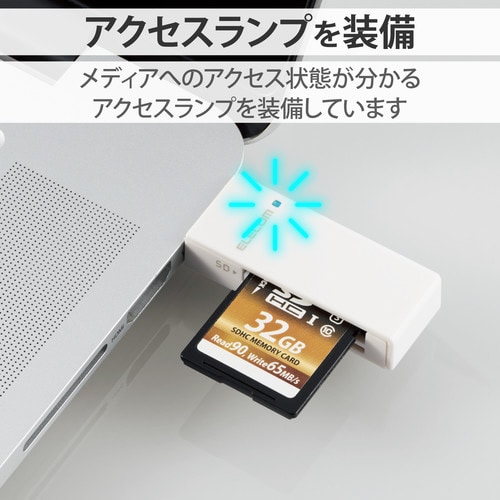 カードリーダー SD/microSD ホワイト