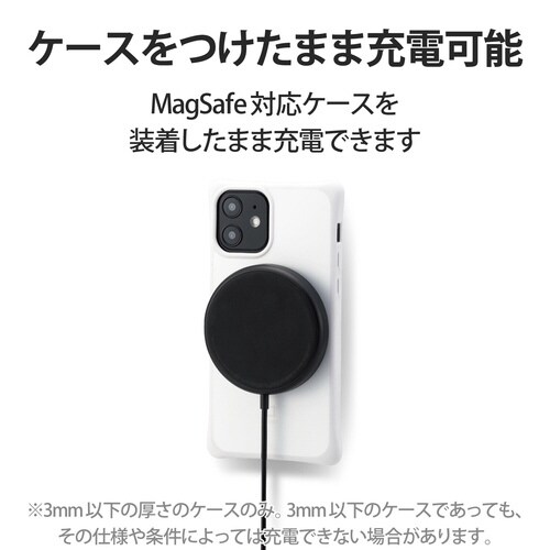 ワイヤレス充電器 5W ケーブル一体 ブラック